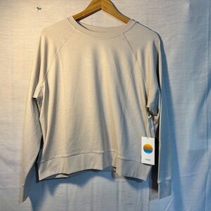 Vuori Halo Crew Sweatshirt Ecru Heather Medium NWT